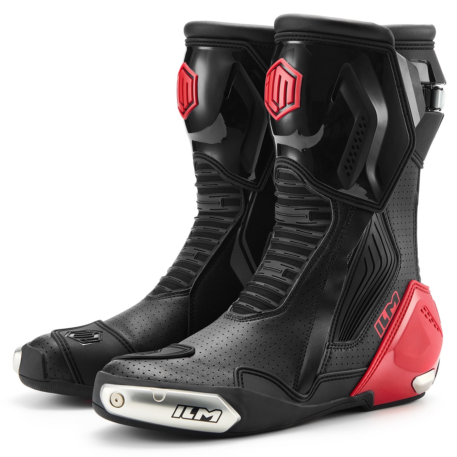 ILM Motorcycle Racing Boots Enhanced Ventilation Anti Slip Street Riding Sport Footwear CE Protective Gear Model BRC1