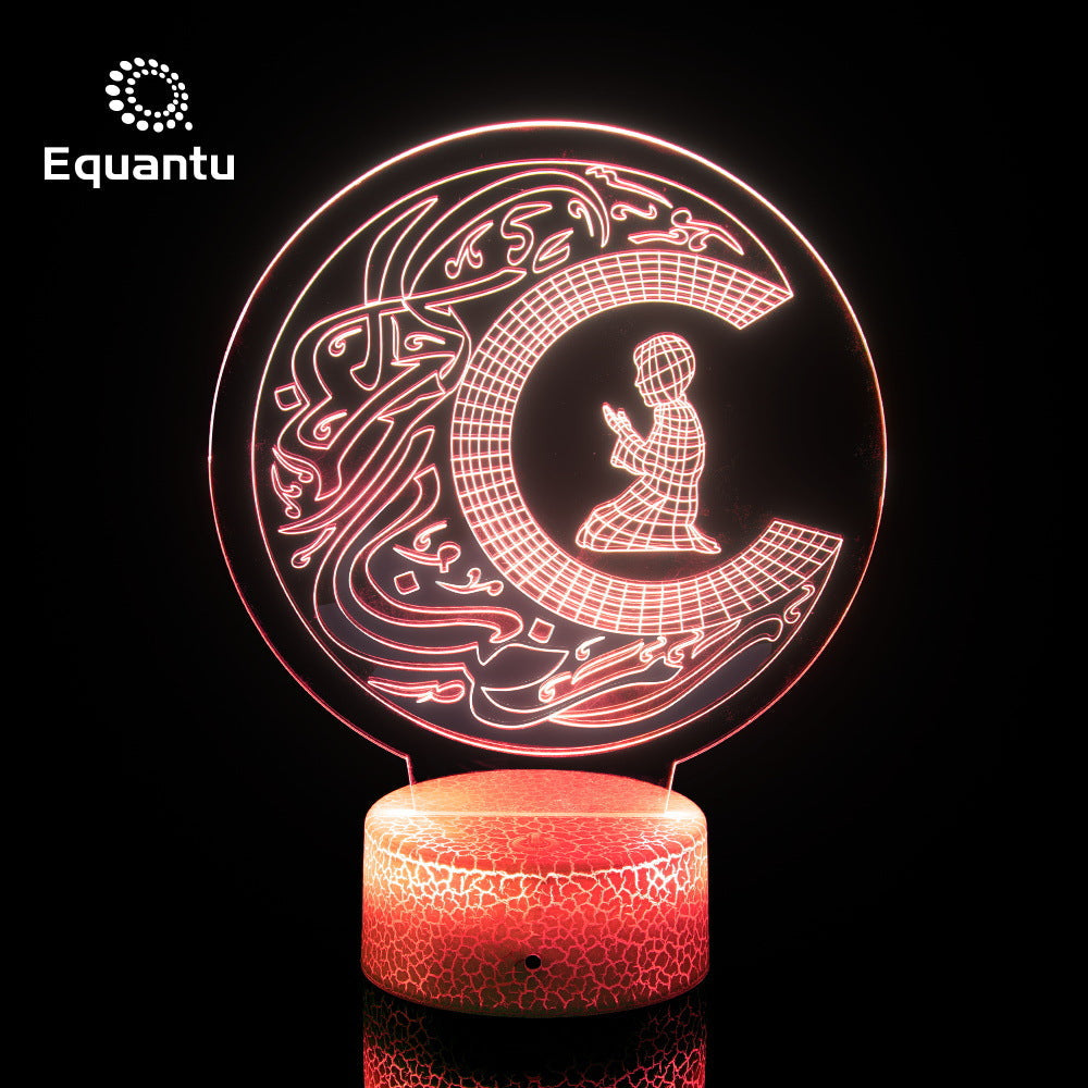 New Muslim style home night light creative plane acrylic Lin worship touch atmosphere light