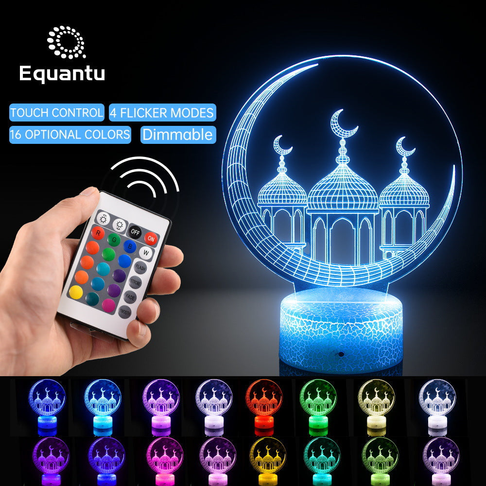 New Muslim style home night light creative plane acrylic Lin worship touch atmosphere light