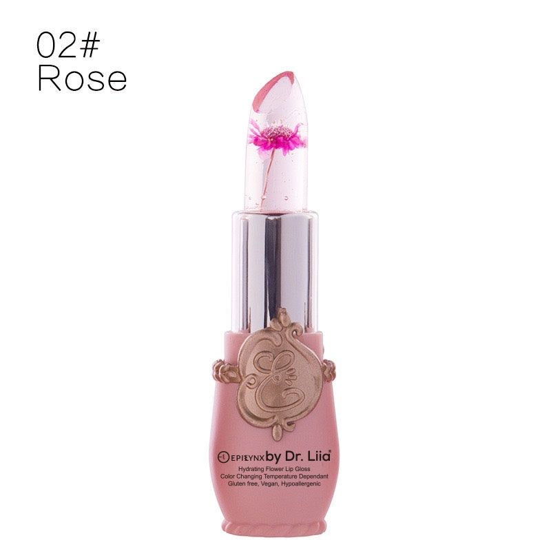 Color-Changing Flower Lip Gloss – Vegan, Gluten-Free, Hydrating Lip Balm