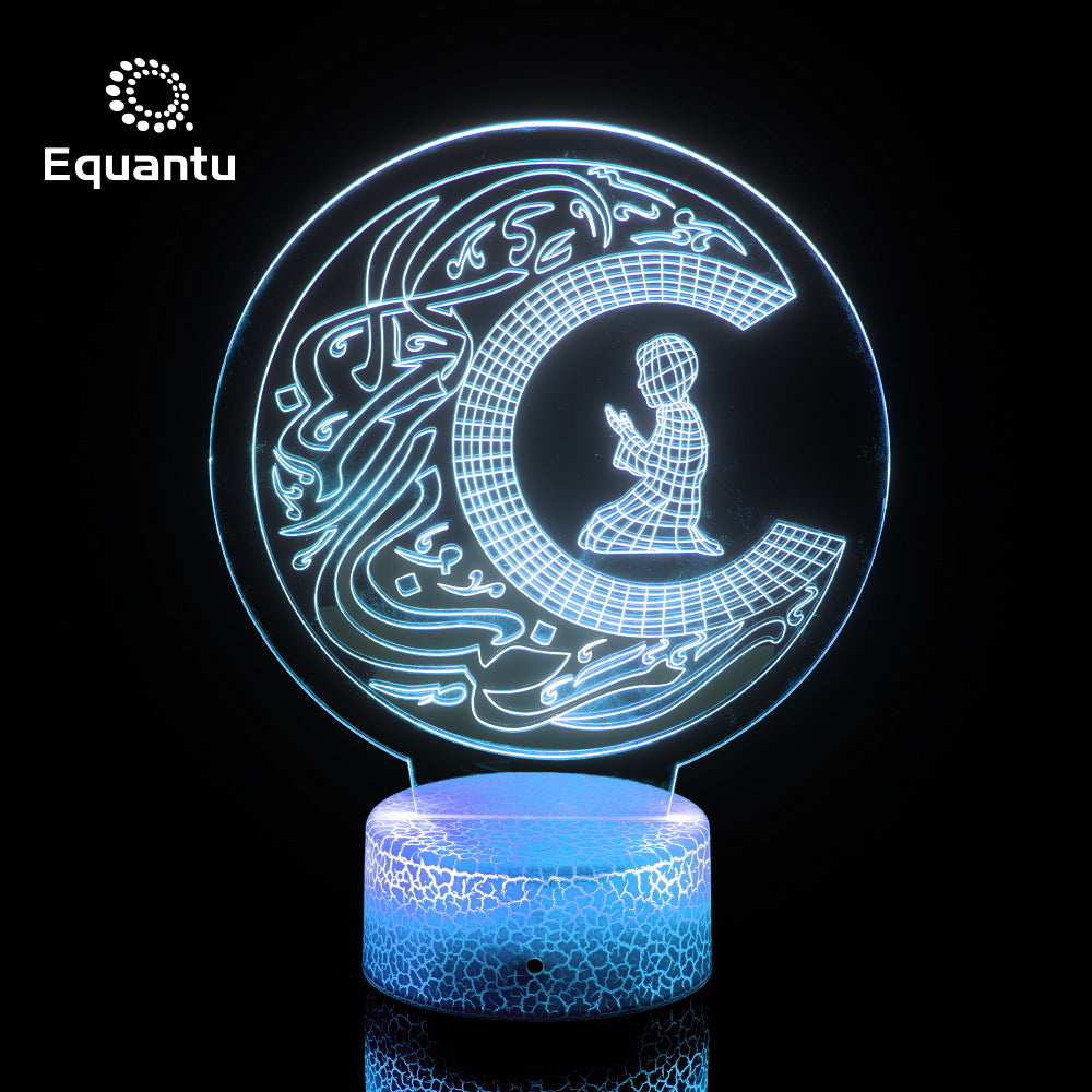 New Muslim style home night light creative plane acrylic Lin worship touch atmosphere light