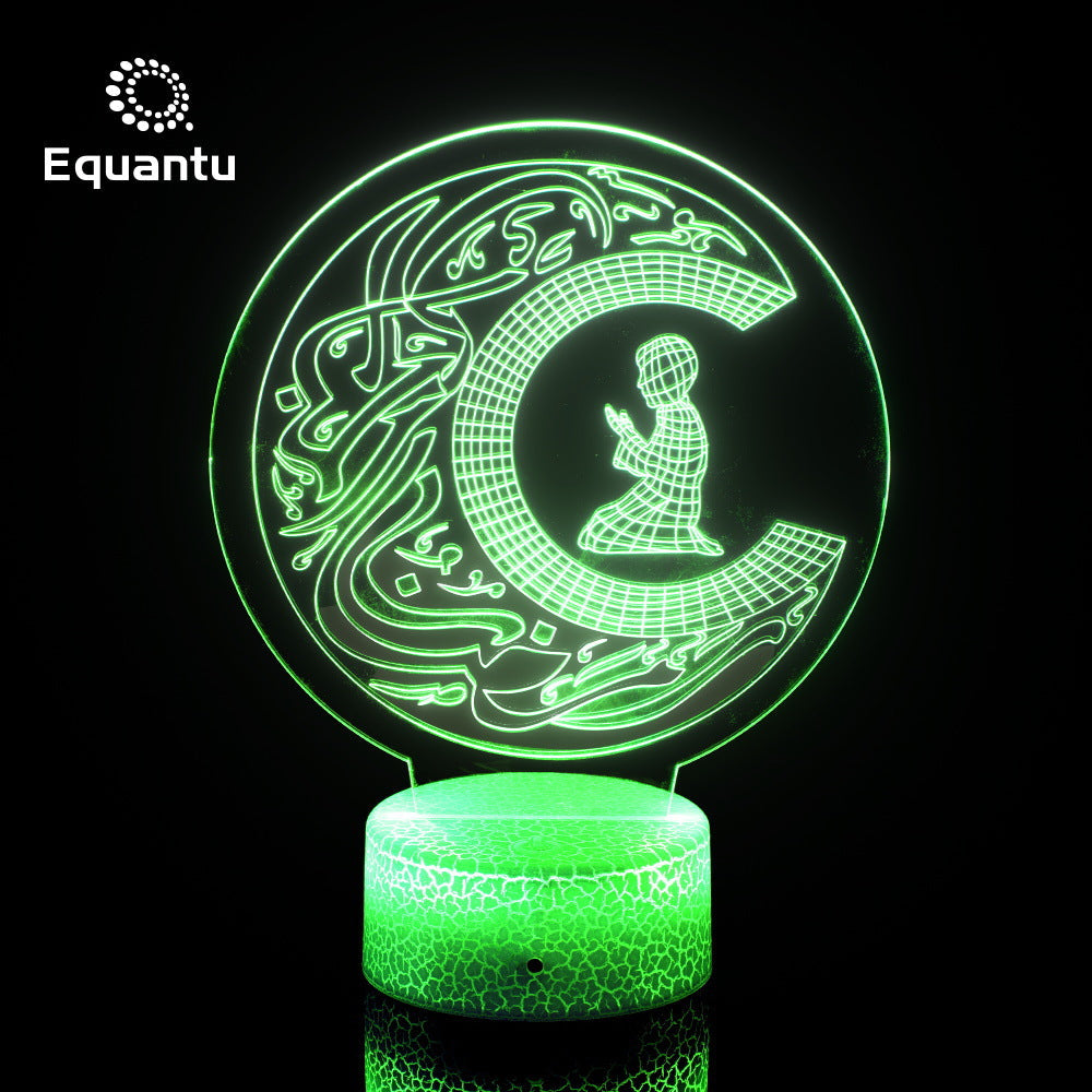 New Muslim style home night light creative plane acrylic Lin worship touch atmosphere light